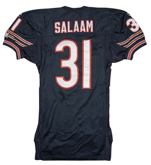 1995 Rashaan Salaam Game Used Chicago Bears Home Jersey Photo Matched To 11/5/1995 